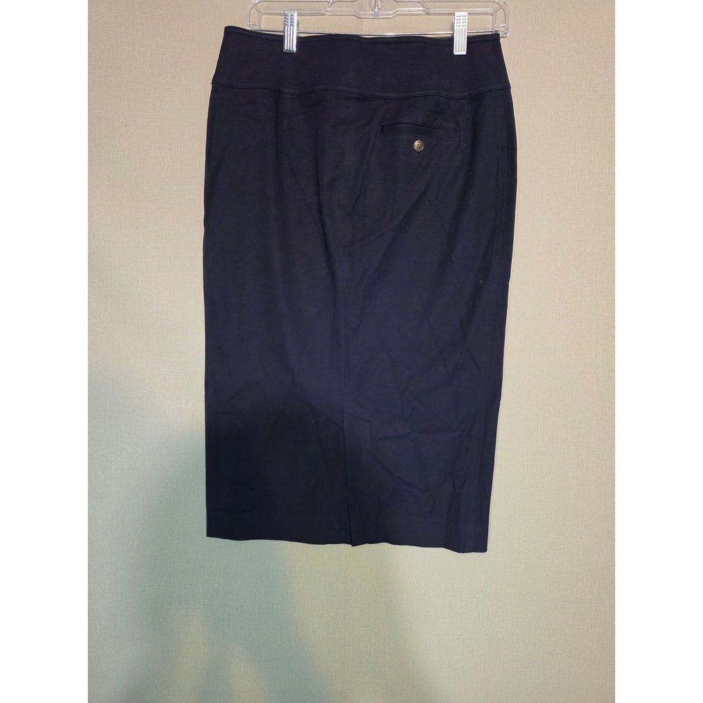 Lauren Ralph Lauren Navy Blue Pencil Skirt Leather Buckle Detail Size 2 Pr.